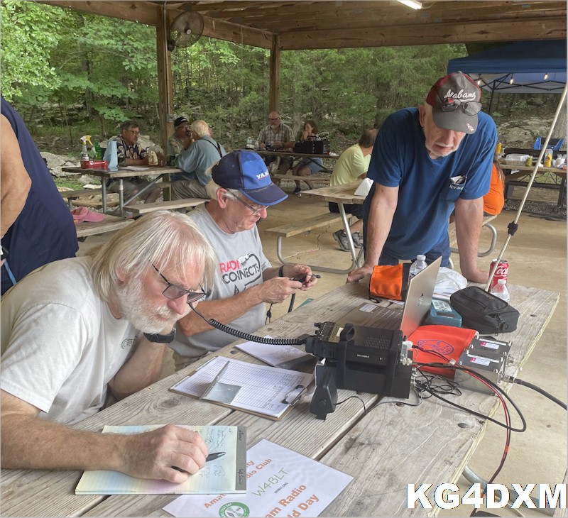 Jeff KZ4BQ, Phillip KQ4ETC, Cecil KV4QO working hard.