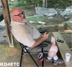 Nick KQ4GIO taking a break.